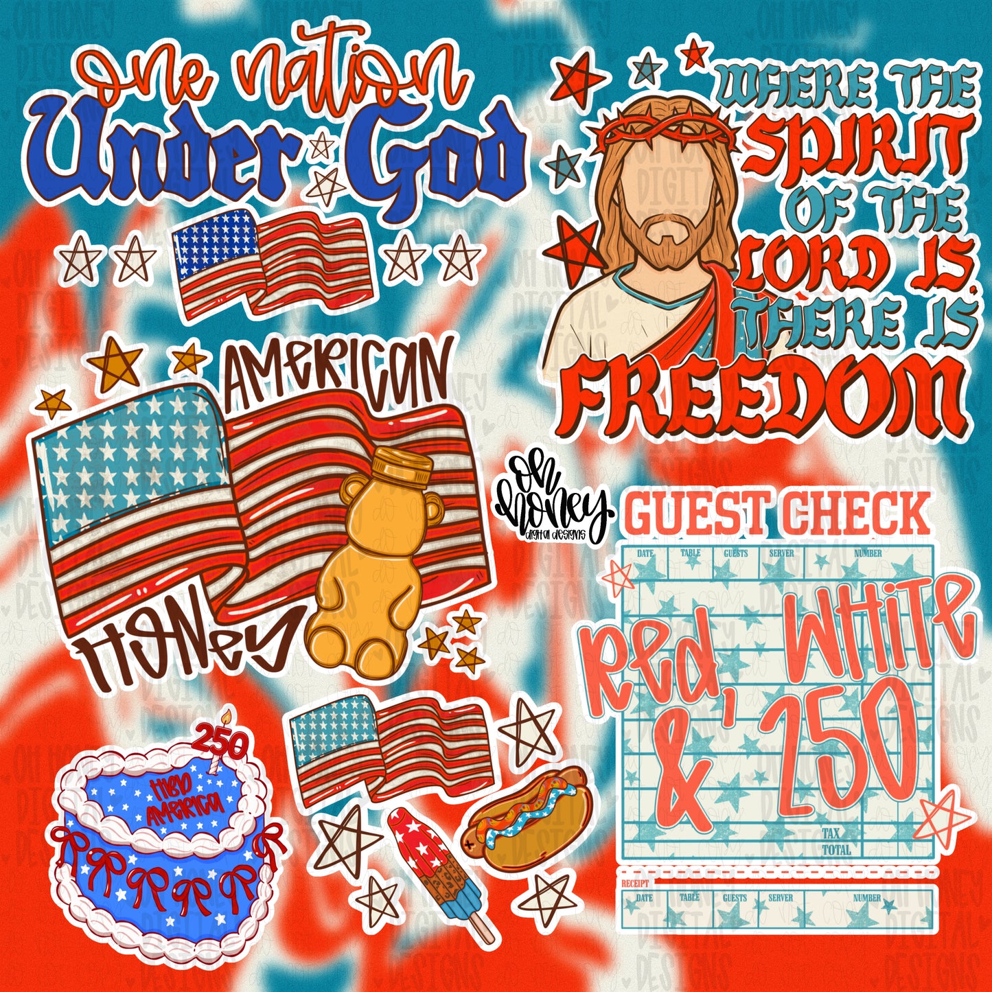 Faith & Freedom Bundle - 6 PNGs