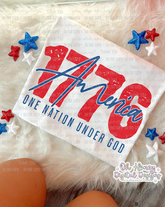 One Nation Under God - 1776  - PNG - JUNE 2025