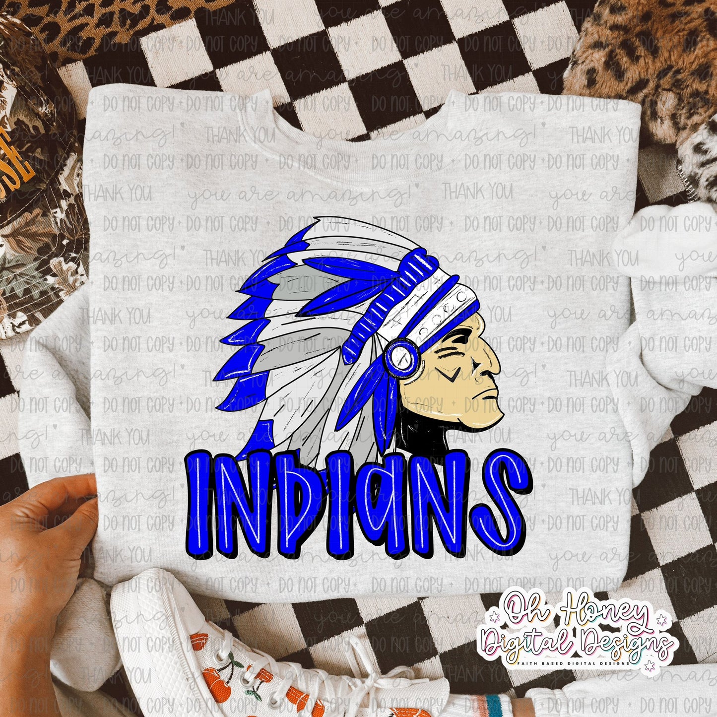 Blue Indians - Mascot - PNG JUNE 2025