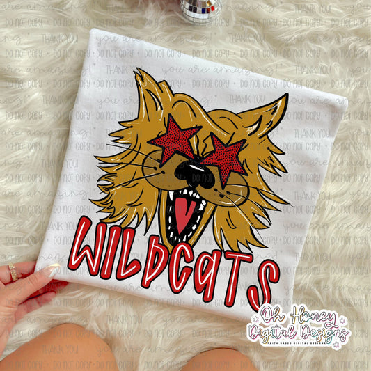 Red Wildcats - Mascot - PNG JUNE 2025