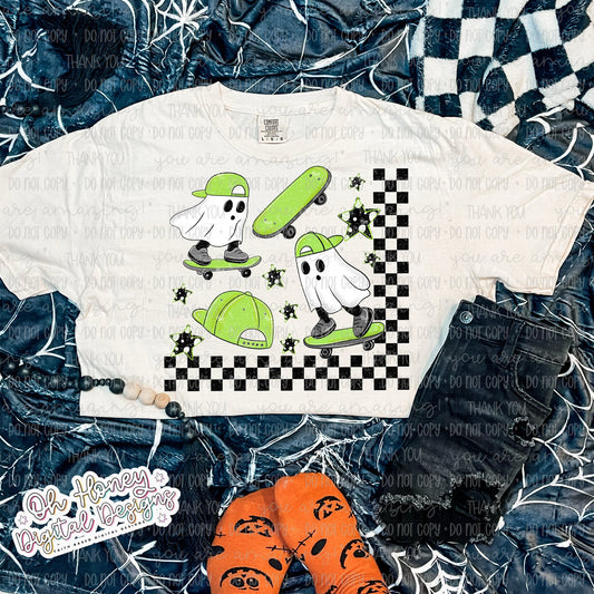 Spooky Skater - Green  - PNG - AUGUST 2025