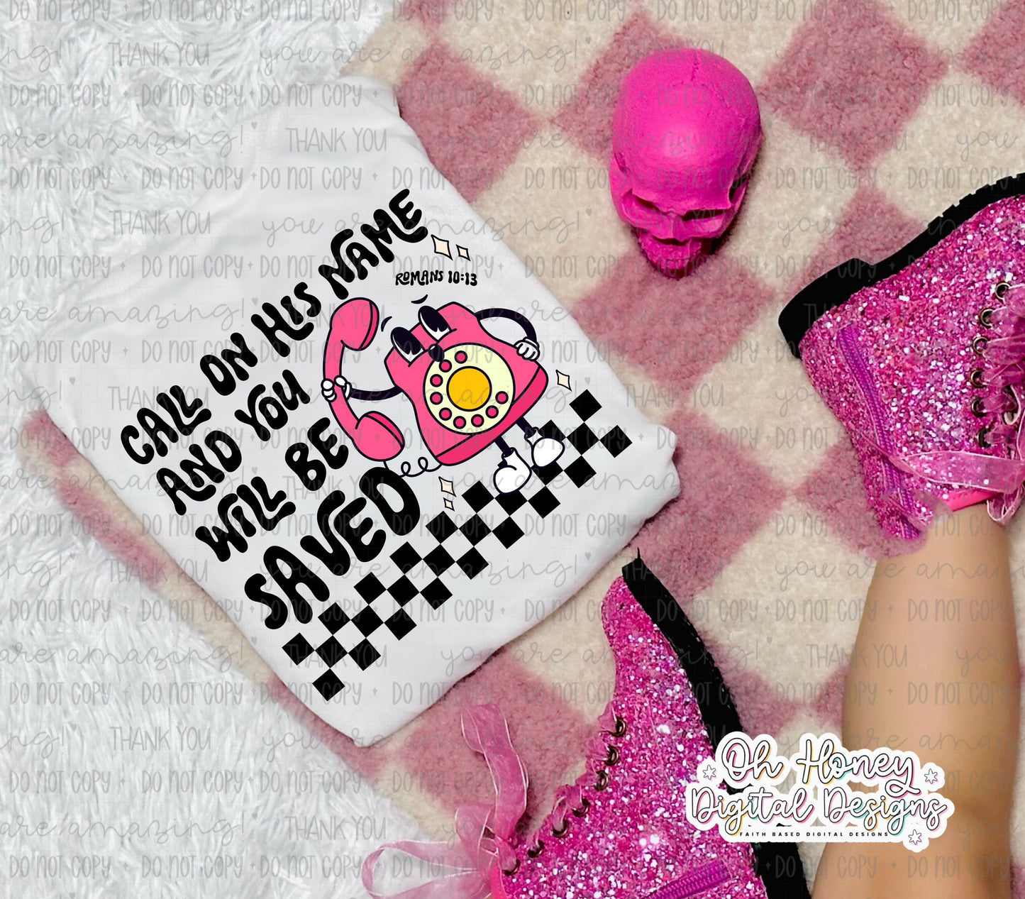 Call on His Name and You Will Be Saved Pink - PNG - SEPTEMBER 2025