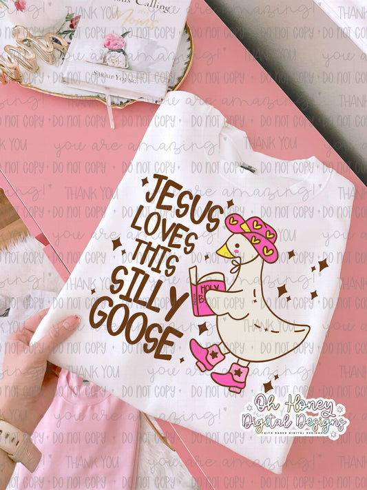 Jesus Loves This Silly Goose - Pink - PNG - OCTOBER 2025