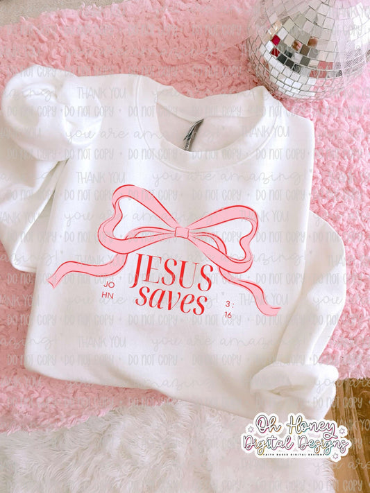 Jesus Saves Bow - PNG - OCTOBER 2025
