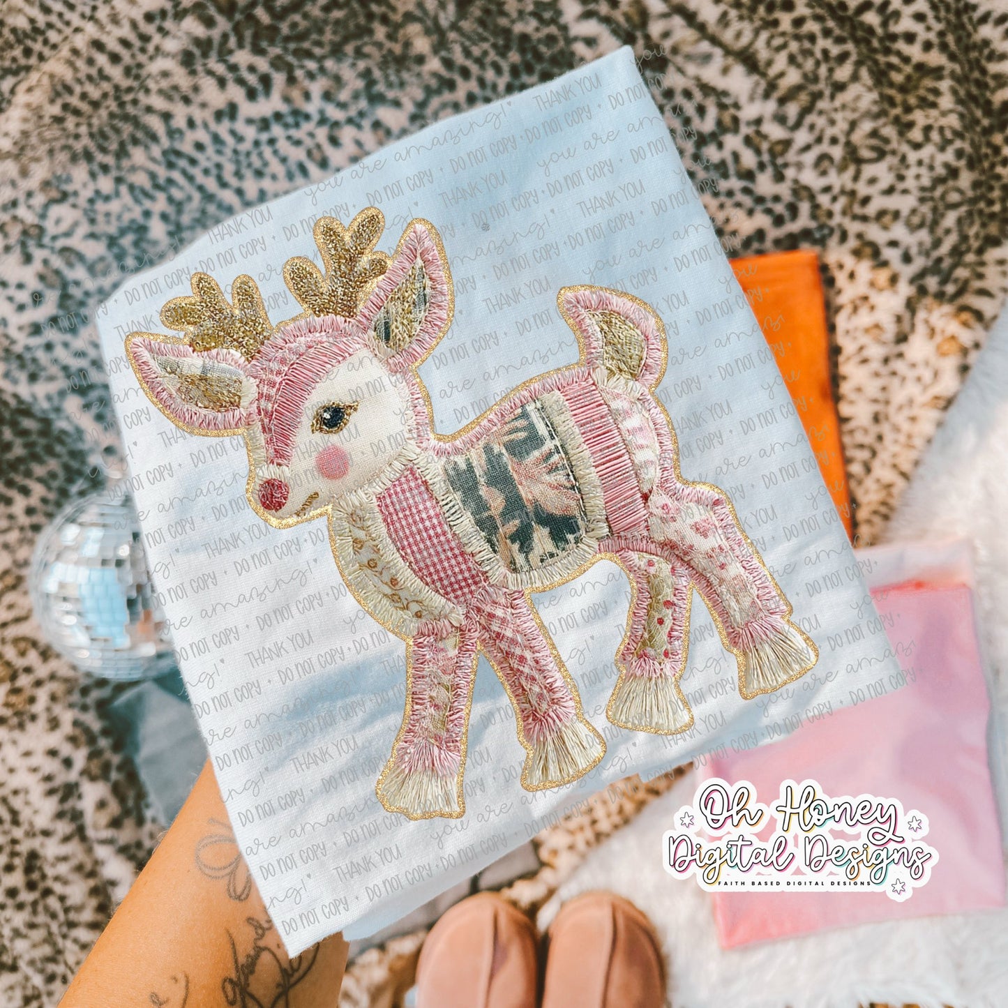 Patchwork Reindeer  - PNG - NOVEMBER 2025