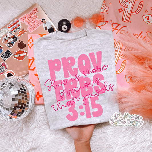 Proverbs 3:15 - More Precious Than Jewels - PNG - DECEMBER 2025