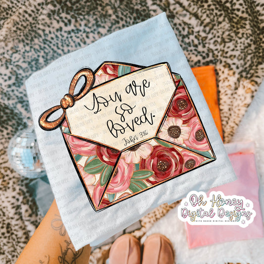 You Are So Loved - John 3:16 - glitter floral - PNG - JANUARY 2026