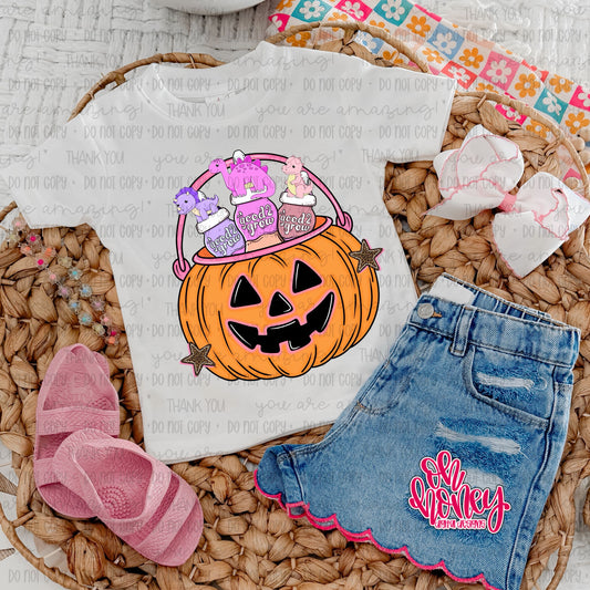 Dinos Pink Pumpkin Bucket