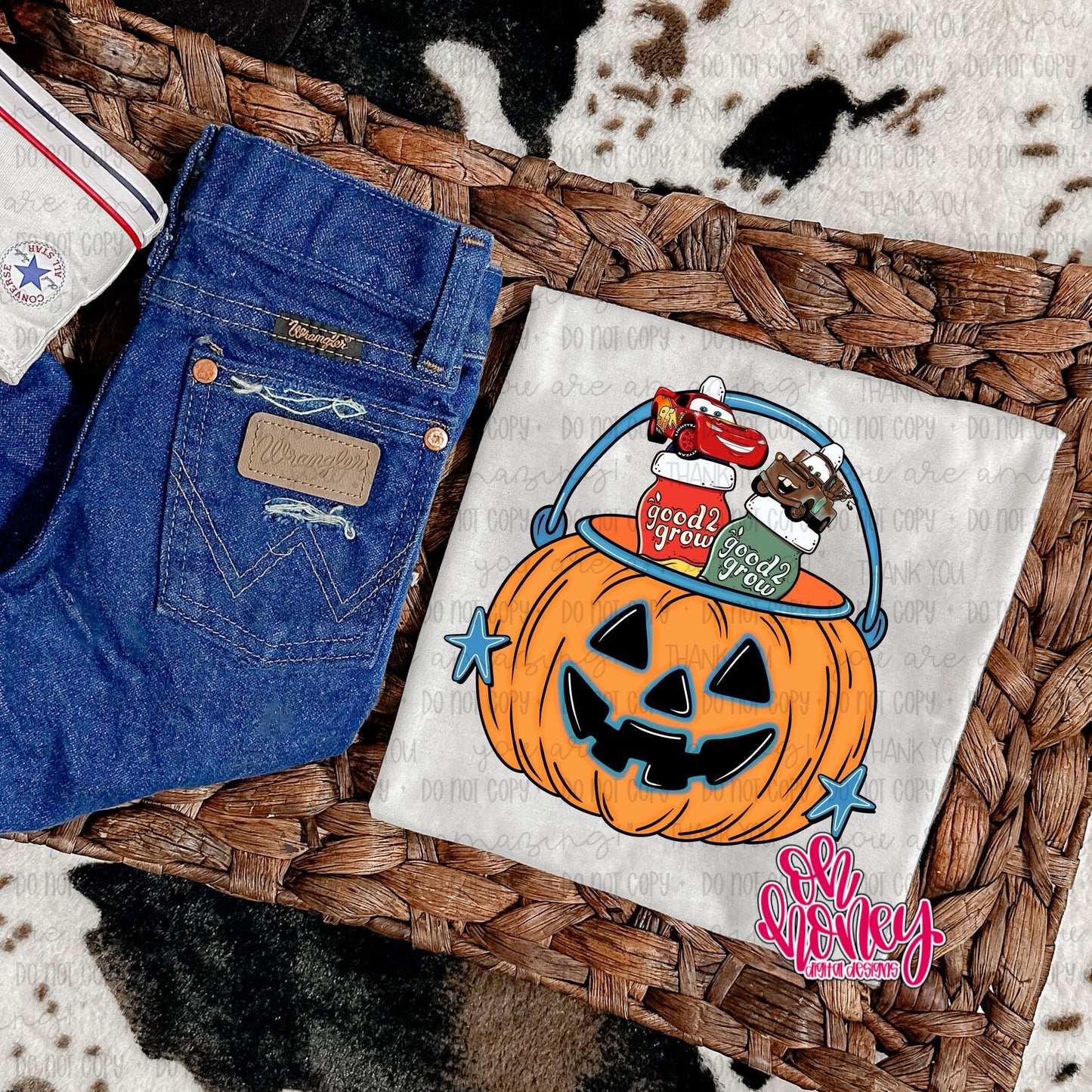 Car & Truck Blue Pumpkin Bucket