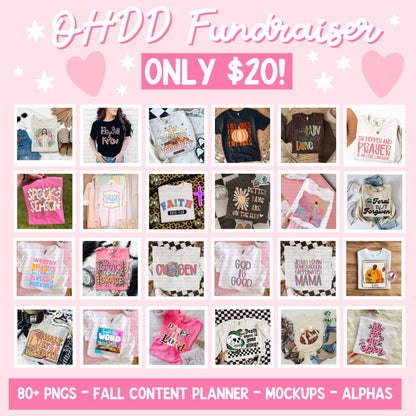 OHDD Fundraiser - 120+ files, alphas, mockups, editable logos & content planner