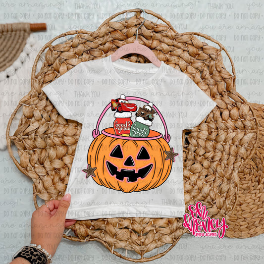 Car & Truck Pink Pumpkin Bucket