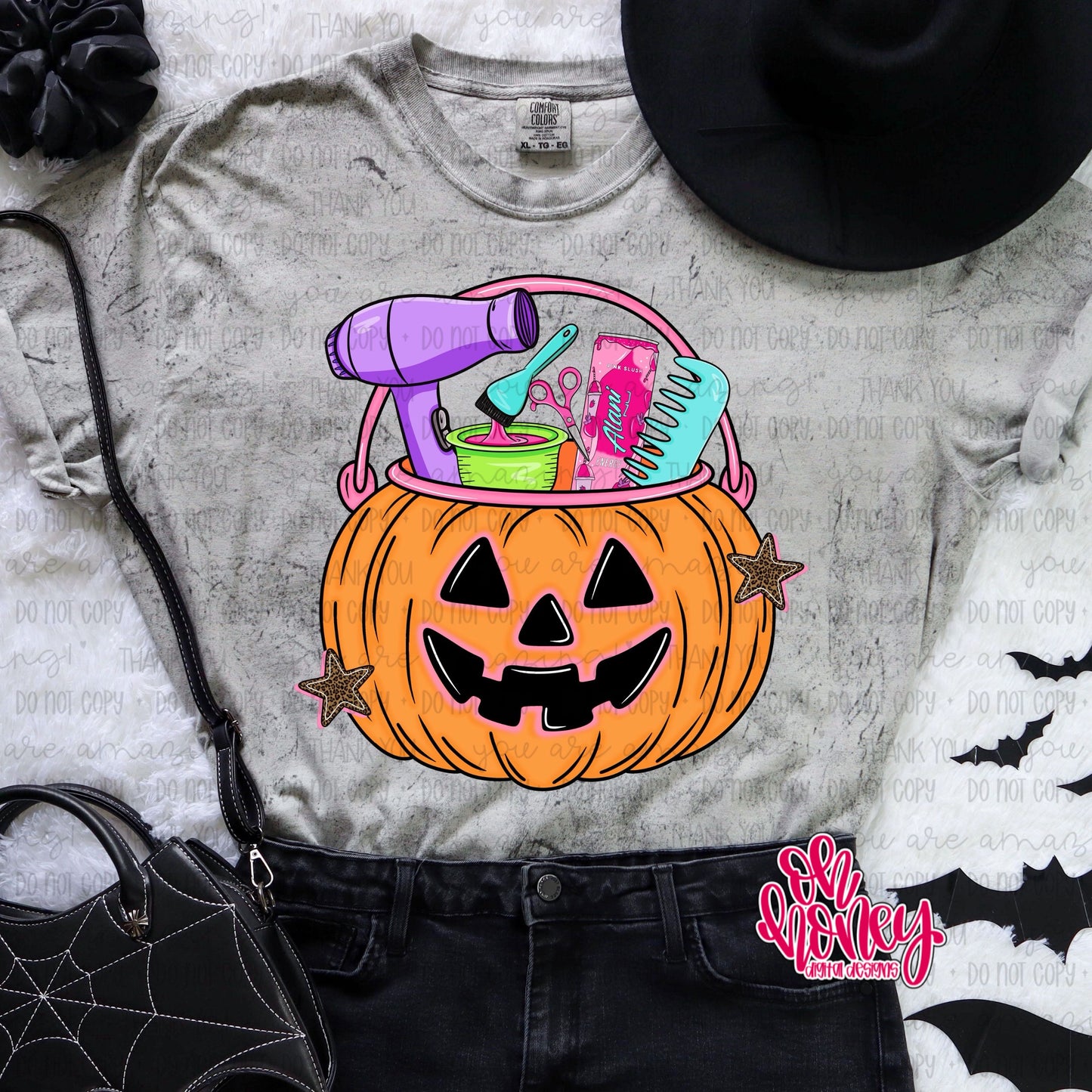 Hair Stylist Energy Drink Pumpkin Bucket