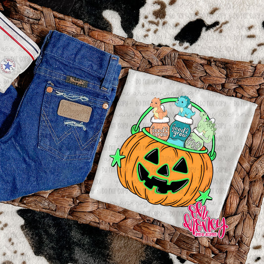 Dinos Green Pumpkin Bucket