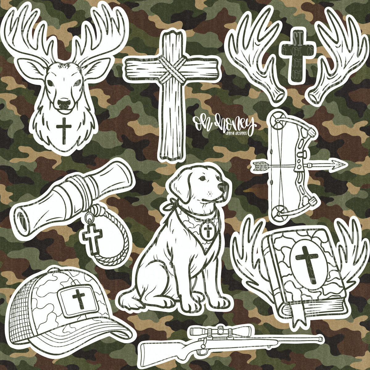 Hunting + Faith Outlines