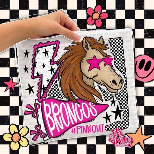 Broncos - Pinkout Mascot