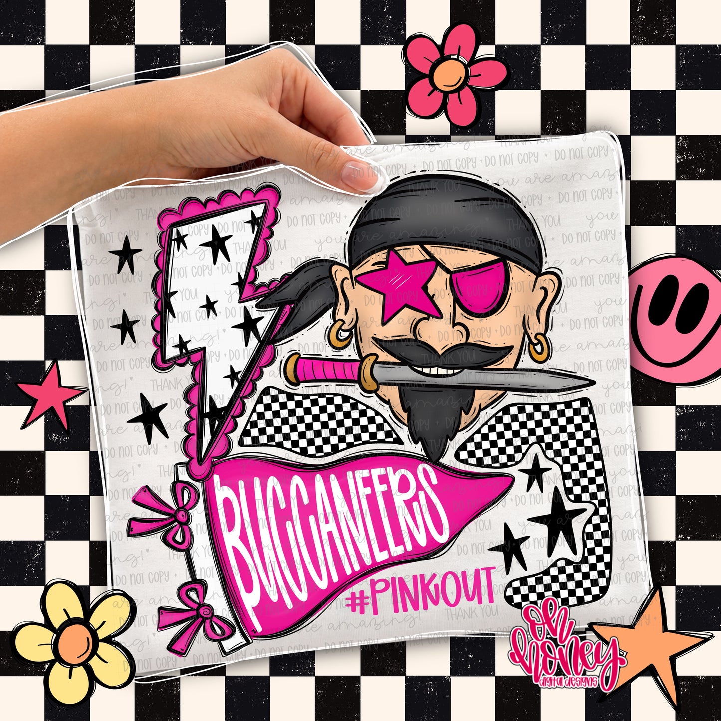 Buccaneers - Pinkout Mascot
