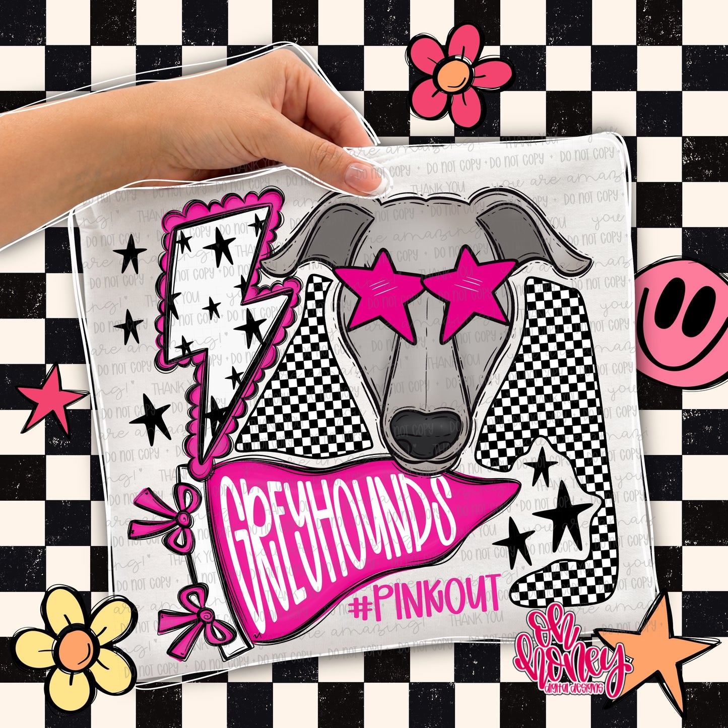 Greyhounds - Pinkout Mascot