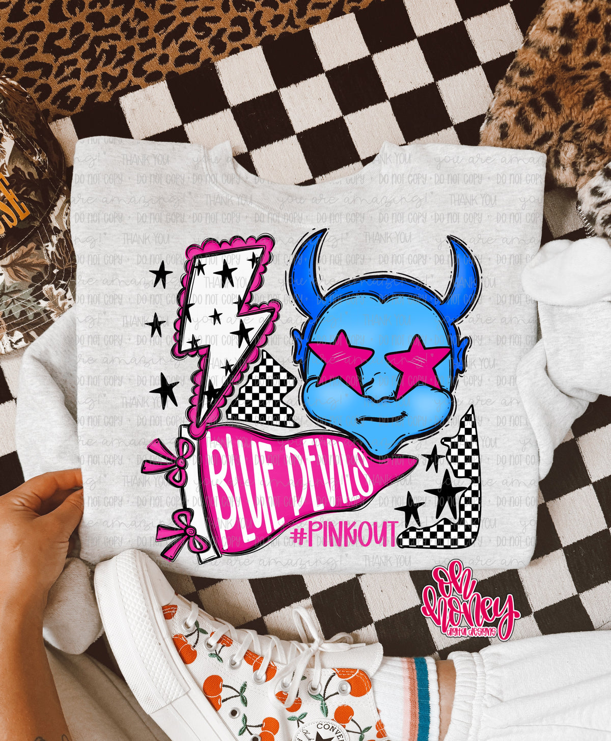 Blue Devils - Pinkout Mascot