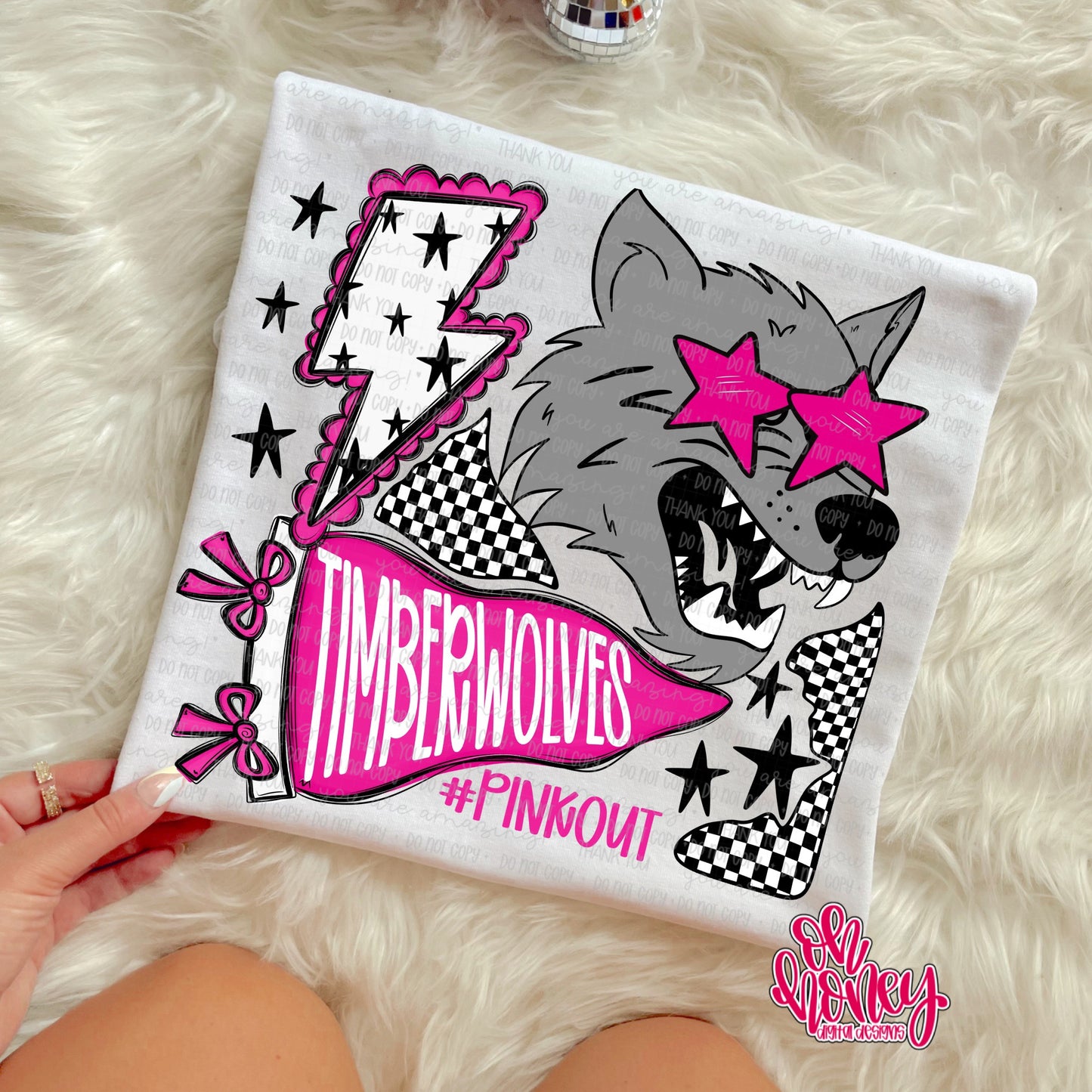 Timberwolves - Pinkout Mascot