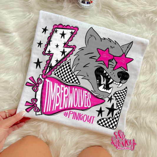 Timberwolves - Pinkout Mascot