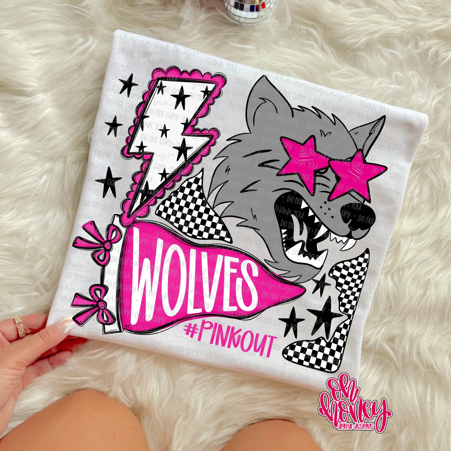 Wolves - Pinkout Mascot