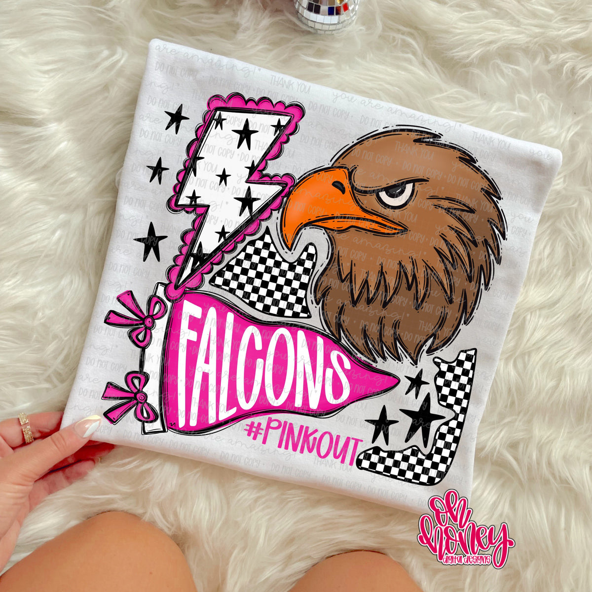 Falcons - Pinkout Mascot