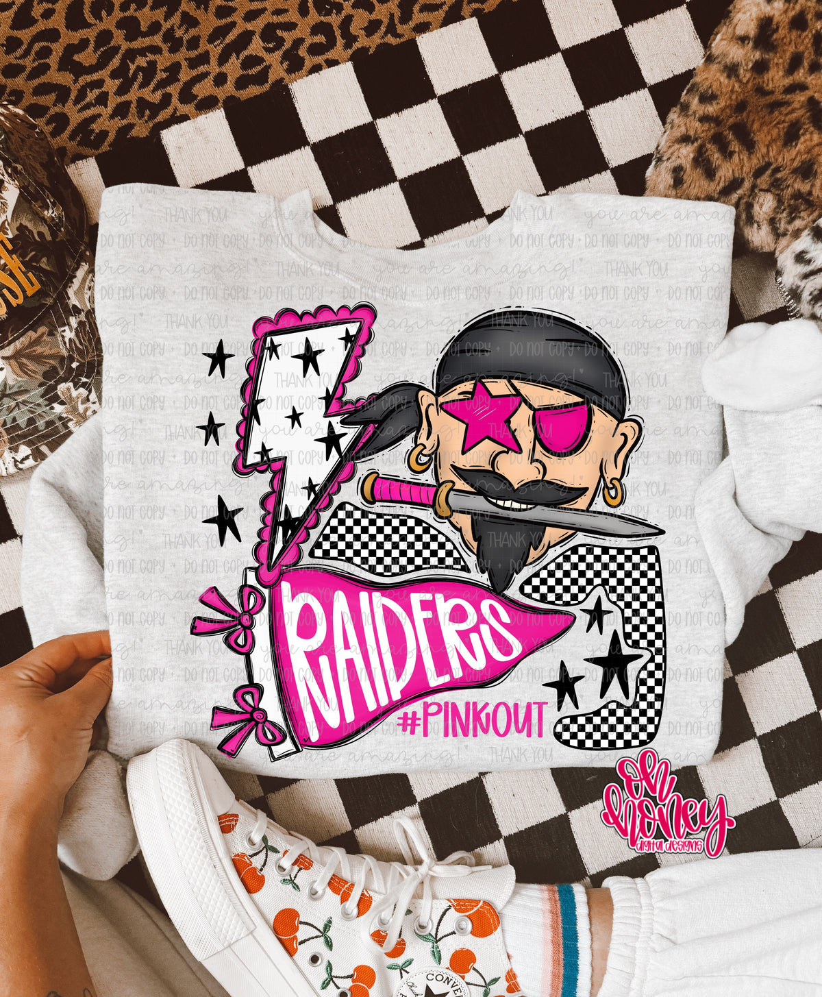 Raiders - Pinkout Mascot Pirate