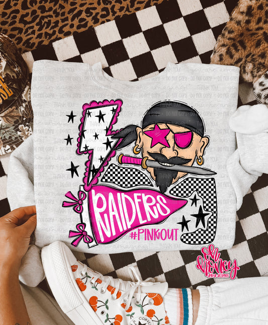 Raiders - Pinkout Mascot Pirate