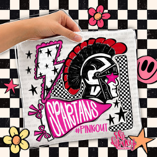 Spartans - Pinkout Mascot