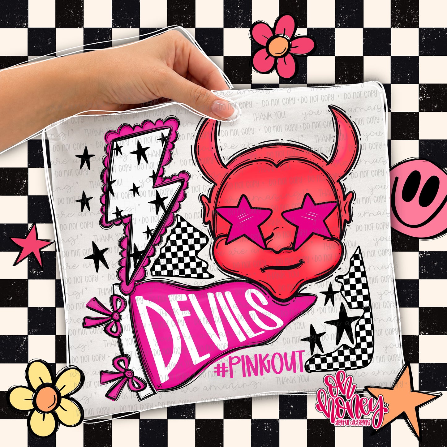 Devils - Pinkout Mascot