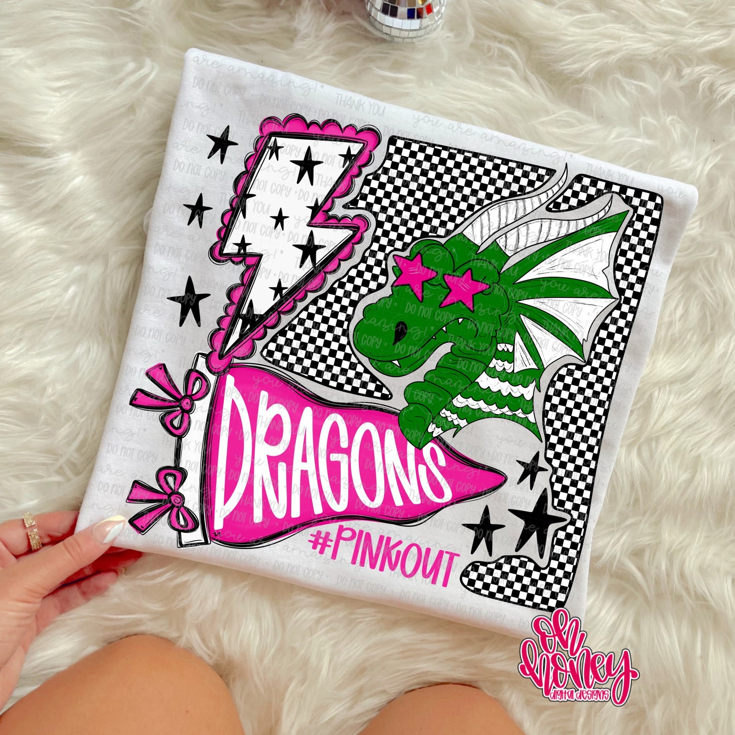 Dragons - Pinkout Mascot