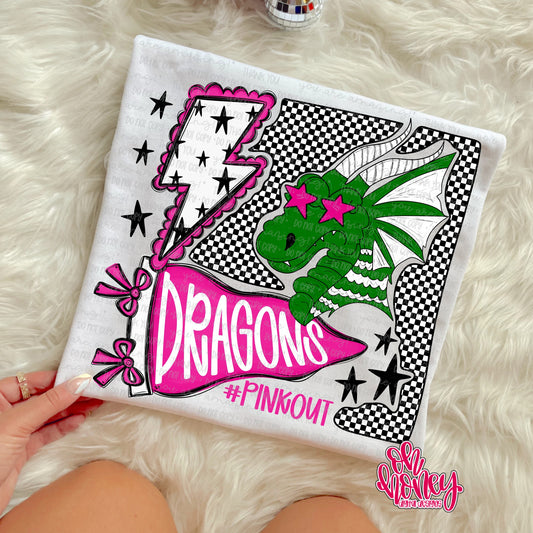 Dragons - Pinkout Mascot