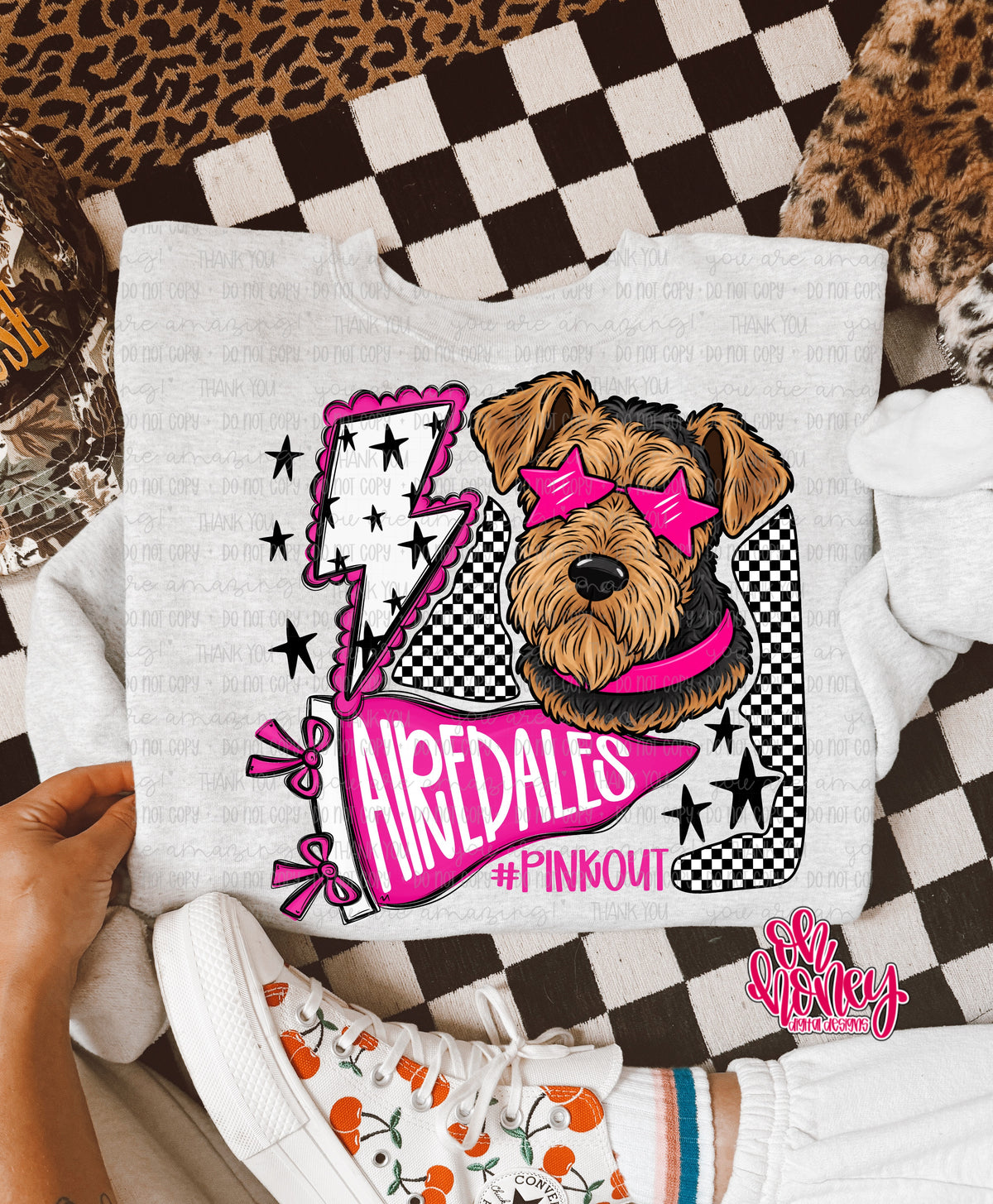 Airedales - Pinkout Mascot