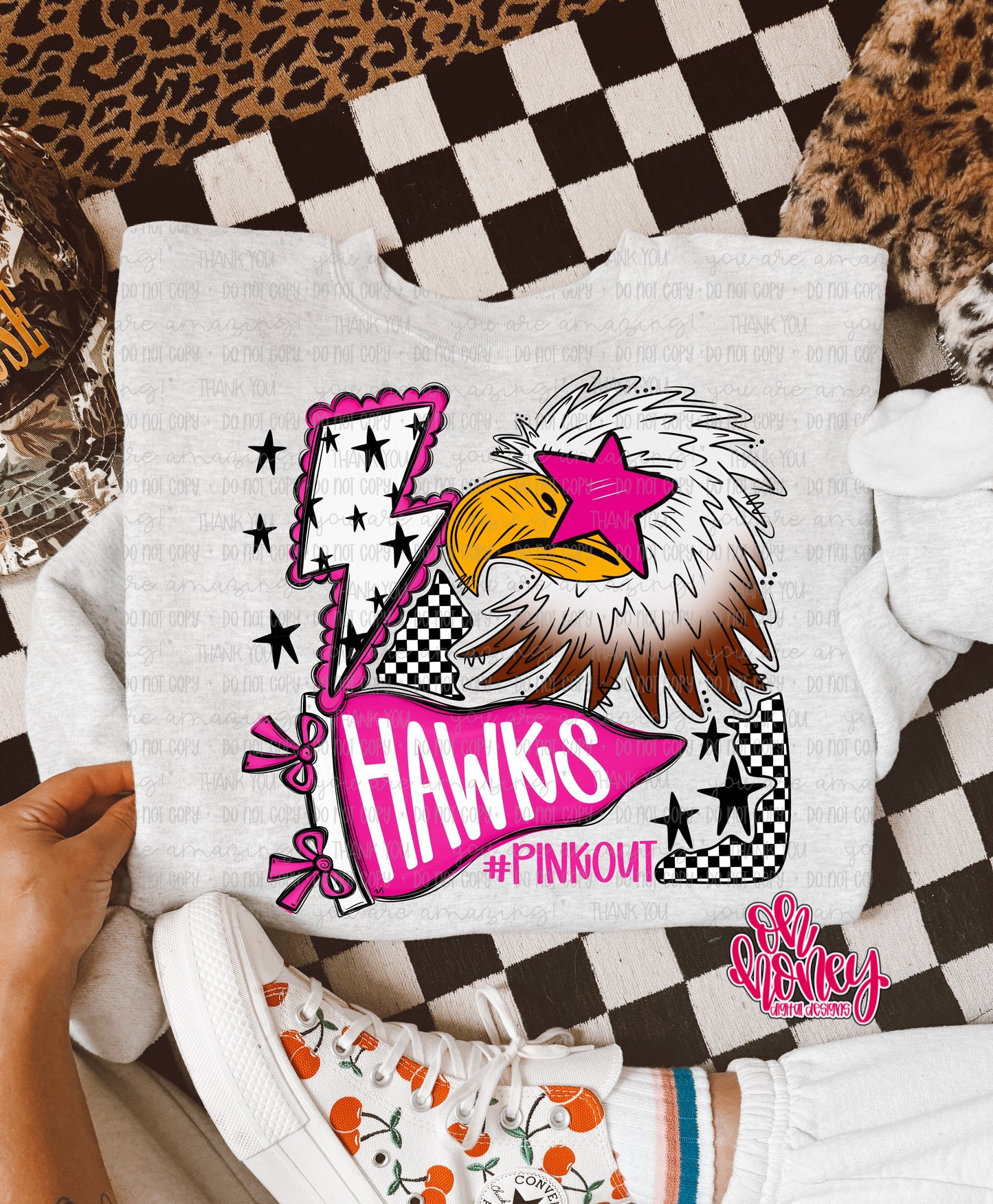 Hawks - Pinkout Mascot