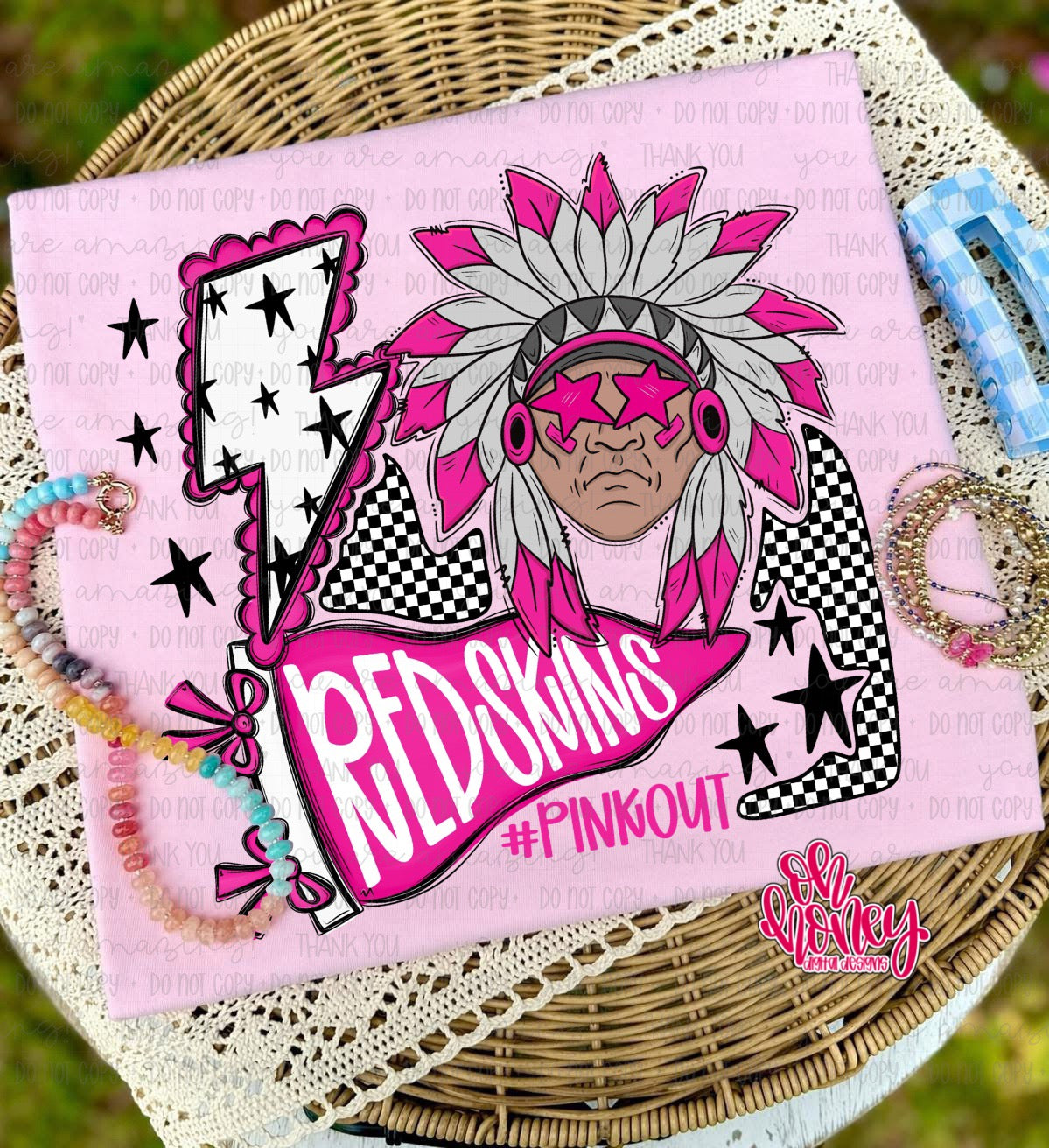 Redskins - Pinkout Mascot