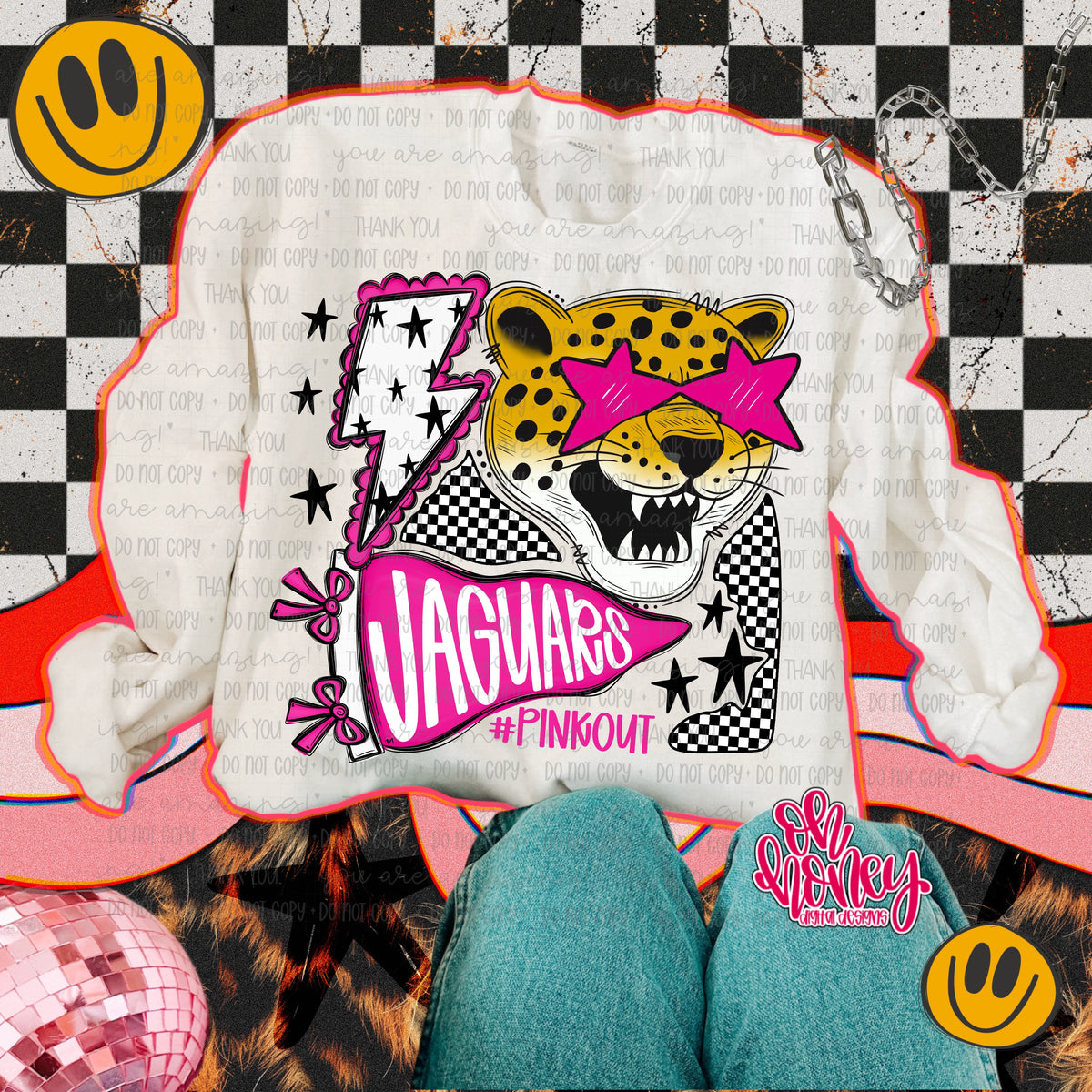 Jaguars - Pinkout Mascot