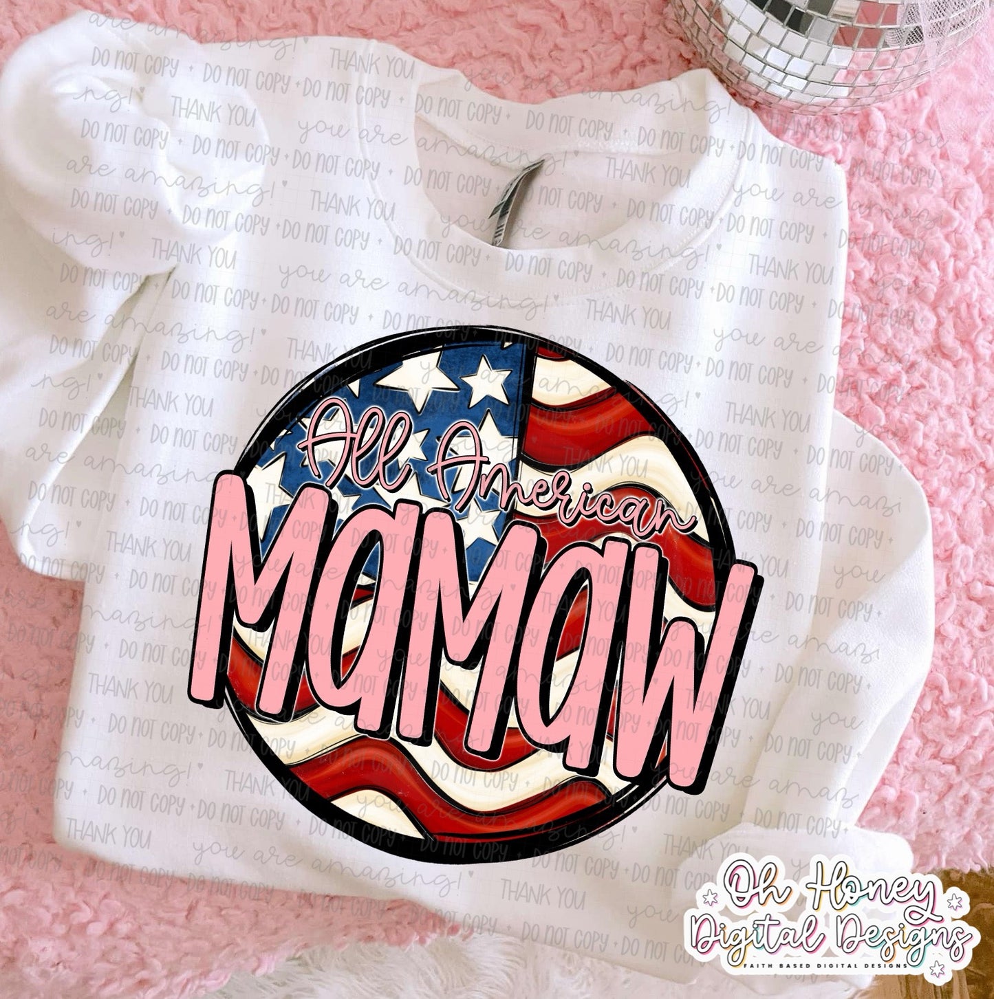 All American Mamaw - Flag