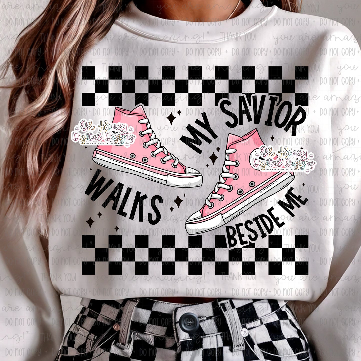 My Savior Walks Beside Me - Pink Chuck - PNG - SEPTEMBER 2025