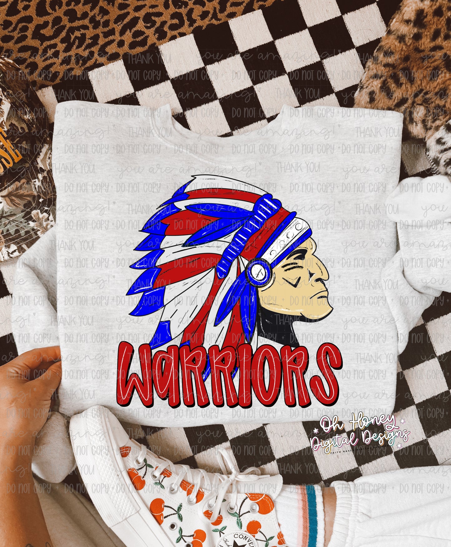 Red & Blue Warriors - Mascot
