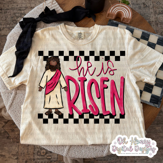 He is Risen - checkered - 3