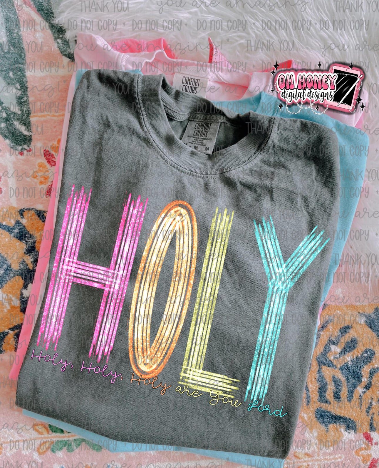 Holy Holy Holy Are You Lord-  Glitter Brush Strokes  - PNG April 2025