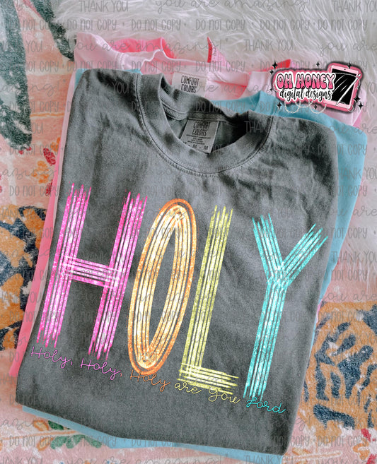 Holy Holy Holy Are You Lord-  Glitter Brush Strokes  - PNG April 2025