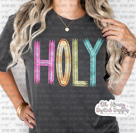 Holy -  Glitter Brush Strokes  - PNG April 2025