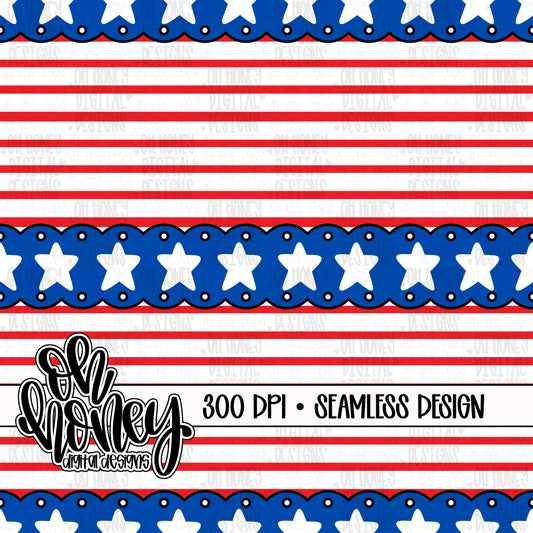 Stars & Stripes - Horizontal - SEAMLESS