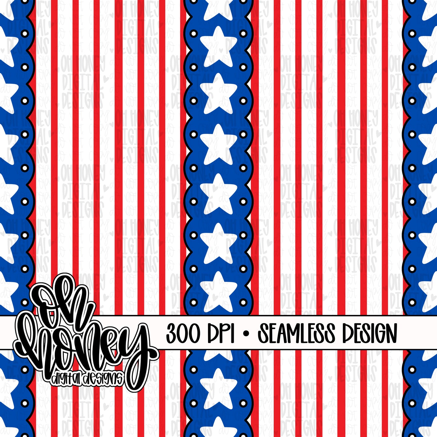 Stars & Stripes - Vertical - SEAMLESS