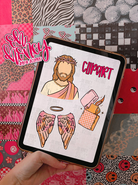 Faith Clipart Bundle - Black Outline