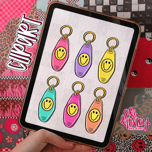 Happy Motel Keychain Clipart