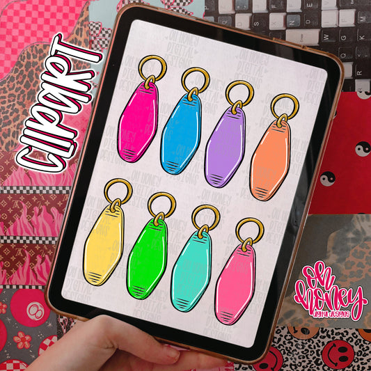 Blank Motel Keychain Clipart