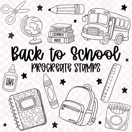 Back to School Procreate Stamps