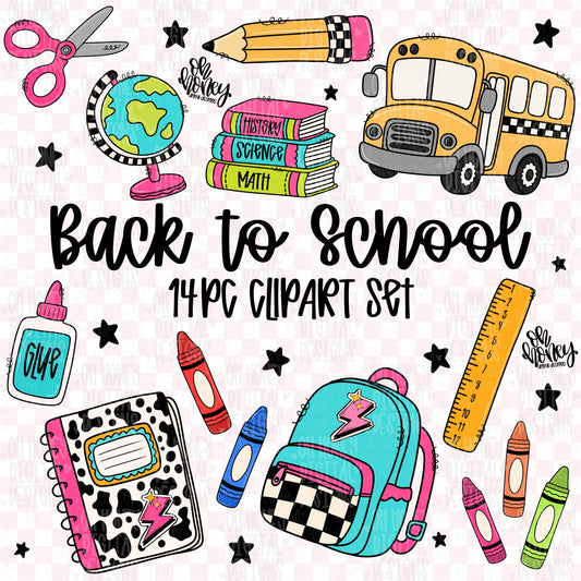 Back to School 14pc Clipart